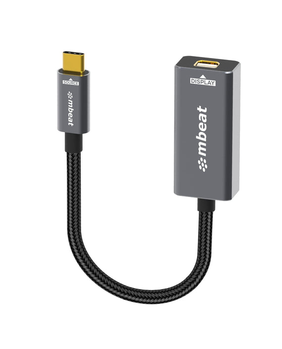 mbeat® Tough Link USB-C to Mini DisplayPort Adapter Host Interface: USB-C 3.2 Gen 2 Up to 4K@60Hz (3840×2160) Product Weight: 19.2g - Leader Electronics
