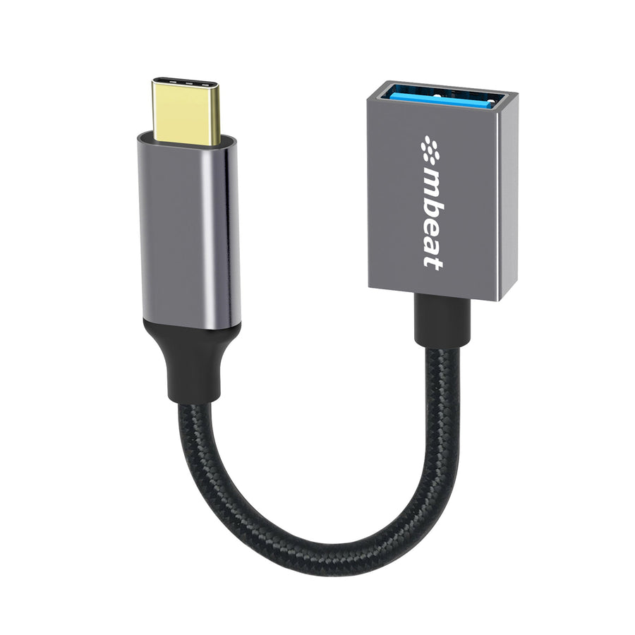 mbeat® Tough Link USB-C to USB 3.0 Adapter with Cable - Space Grey Package Weight: 25g Cable Length: 15cm - Leader Electronics