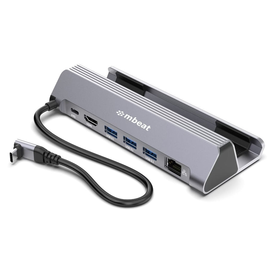 mbeat® USB-C Gaming Dock for Steam Deck & ROG Ally 100W PD pass-through 4K@60Hz (3840 × 2160) Gigabit Ethernet up to 10/100/1000Mbps 5Gbps data - Leader Electronics