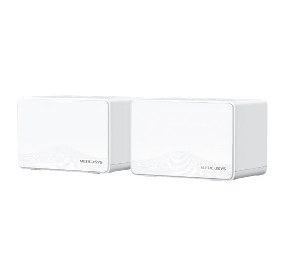 Mercusys Halo H25BE(2-pack) BE3600 Whole Home Mesh Wi-Fi 7 System, 460 m², 688 Mbps at 2.4 GHz, 2880 Mbps at 5 GHz, MLO, 4096-QAM, OFDMA, EHT160 on 5 - Leader Electronics