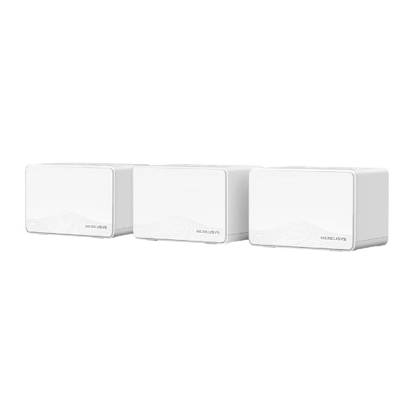 Mercusys Halo H25BE(3-pack) BE3600 Whole Home Mesh Wi-Fi 7 System, 650m², 688 Mbps at 2.4 GHz, 2880 Mbps at 5 GHz, MLO, 4096-QAM, OFDMA, EHT160 on 5 - Leader Electronics