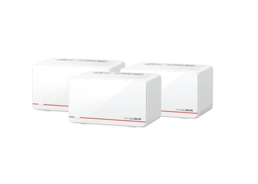 Mercusys Halo H37BE(3-pack) BE6500 Whole Home Mesh Wi-Fi 7 System, 688 Mbps at 2.4 GHz, 5760 Mbps at 5 GHz, MLO, 4096-QAM, OFDMA, EHT160 on 5GHz - Leader Electronics