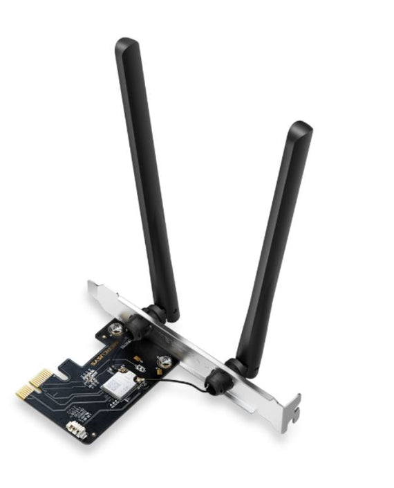Mercusys MA86XE AXE5400 Wi-Fi 6E Bluetooth 5.2 PCIe Adapter, 2402Mbps @6GHz,2402Mbps @5GHz, 574Mbps@2.4GHz - Leader Electronics