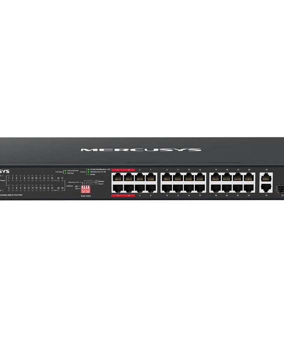 Mercusys MS128GP 28-Port Gigabit Rackmount Switch with 24-Port PoE+ - Leader Electronics