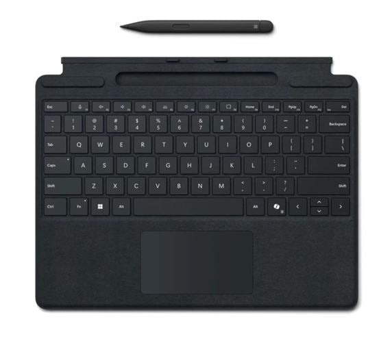 Microsoft Surface Pro 8/9/X/10/11 Business Signature Mechanical & Backlit Key Large Type cover Keyboard Black with Slim Pen - Leader Electronics