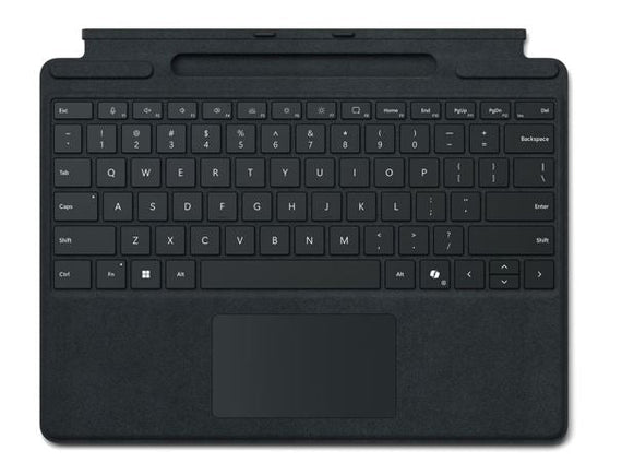 Microsoft Surface Pro Signature Keyboard Black Microsoft Cover port compatible Pro 11 Pro 10 Surface Pro 9 Surface Pro 8 Surface Pro X -No Pen - Leader Electronics