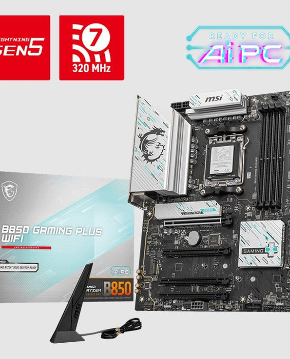 MSI B850 GAMING PLUS WIFI, AM5, 4x DDR5 256GB, 1x HDMI, 4x PCI-E x16 slot, 3x M.2, Wi-Fi 7 - Leader Electronics