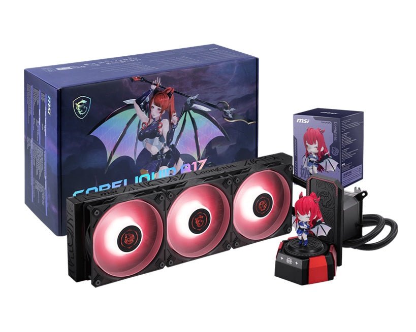 MSI CORELIQUID A17 MLG EDITION, 360mm, 394x119.6x27.2mm, Alu radiator, 3x120mm fans, 64.89CFM, 2050RPM, ARGB Gen2, 3400RPM pump, LGA1851/1700, AM5/AM4 - Leader Electronics
