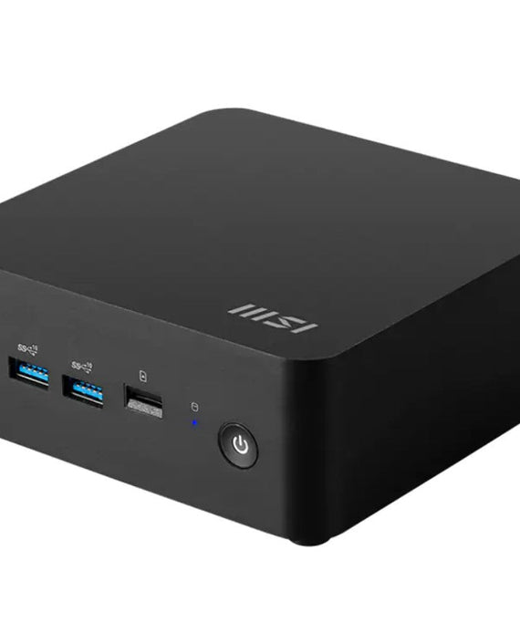 MSI Cubi NUC 1M-015BAU miniPC barebone, Black Intel Core 7-150U DDR5 2*M.2 2*HDMI 2*TBT 2*LAN Wifi6 Card Reader Switch Cable 3Y - Leader Electronics