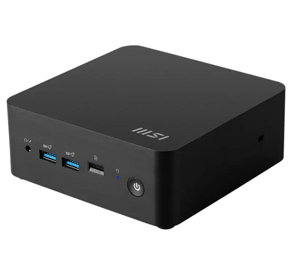 MSI Cubi NUC 1M-015BAU miniPC barebone, Black Intel Core 7-150U DDR5 2*M.2 2*HDMI 2*TBT 2*LAN Wifi6 Card Reader Switch Cable 3Y - Leader Electronics