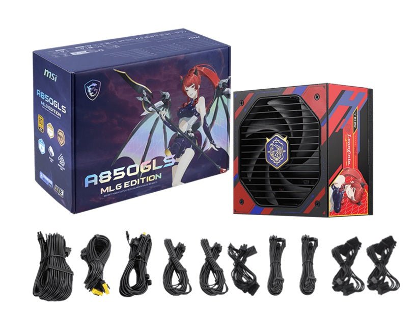 MSI MAG A850GLS MLG EDITION, Gold Fully Modular Silent Power Supply MLG Edition - Leader Electronics