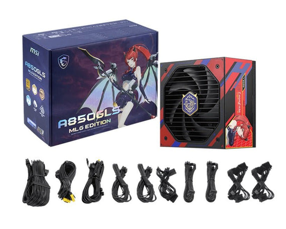 MSI MAG A850GLS MLG EDITION, Gold Fully Modular Silent Power Supply MLG Edition - Leader Electronics