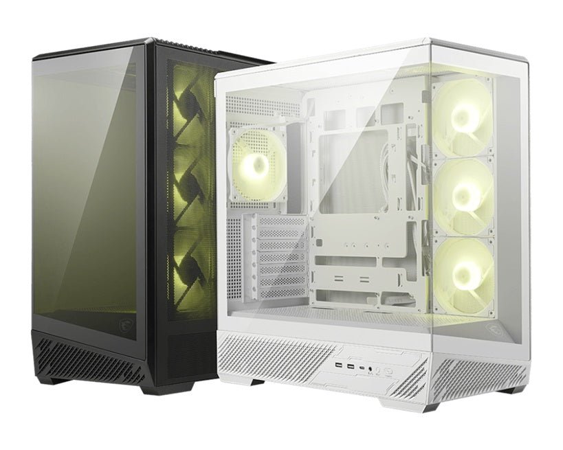 MSI MAG PANO 130R PZ -WHITE – ATX/mATX/ITX, 400mm GPU, 165mm CPU, 7 slots, 6×120mm, 360 rad top/side, 2×USB-A, 1×USB-C 20Gbps, 460×232×490mm, 8.37kg - Leader Electronics