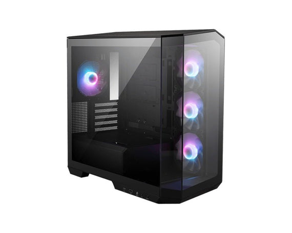 MSI MAG PANO M100R PZ BLACK Micro ATX Case, 1x USB 3.2, 2x USB 2.0, 1x Audio, 1x Mic, 4x PCI-E, 2x 2.5', 2x 3.5', Micro ATX / Mini ITX(LS) - Leader Electronics