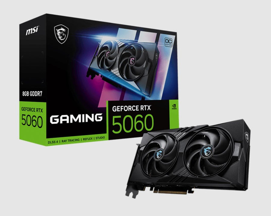 MSI nVidia GeForce RTX 5060 8G GAMING OC, PCI Express® Gen 5 x16, Boost: 2625 MHz, CUDA 3840 Units, 8GB GDDR7, . HDMI™ x 1 - Leader Electronics