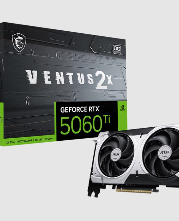 MSI nVidia GeForce RTX™ 5060 Ti 8G VENTUS 2X OC PLUS, PCI Express® Gen 5 x16, Boost: 2602 MHz, CUDA 4608 Units, 8GB GDDR7, HDMI™ x 1 - Leader Electronics