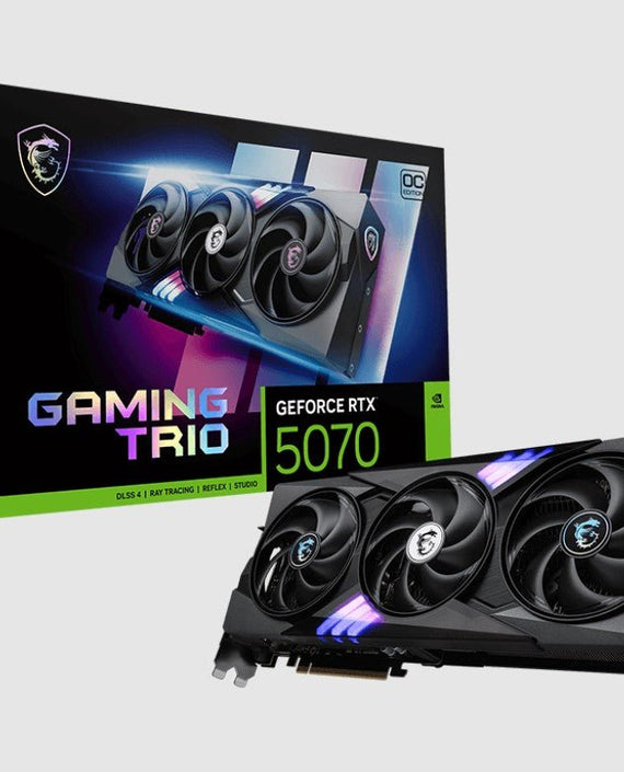 MSI nVidia GeForce RTX™ 5070 12G GAMING TRIO OC, PCI Express® Gen 5, Boost: 2610 MHz, CUDA 6144 Units, 12GB GDDR7, HDMI™ x 1 - Leader Electronics