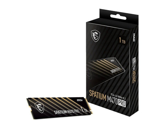 MSI SPATIUM M470 PRO PCIe 4.0 NVMe M.2 1TB SSD, Sequential Read up to 6000MB/s, Sequential Write up to 5000MB/s, 640 TBW, 5 Year Warranty FOR CC - Leader Electronics