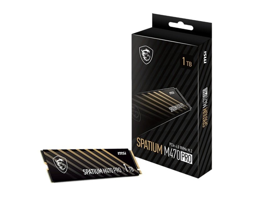 MSI SPATIUM M470 PRO PCIe 4.0 NVMe M.2 1TB SSD, Sequential Read up to 6000MB/s, Sequential Write up to 5000MB/s, 640 TBW, 5 Year Warranty FOR CC - Leader Electronics