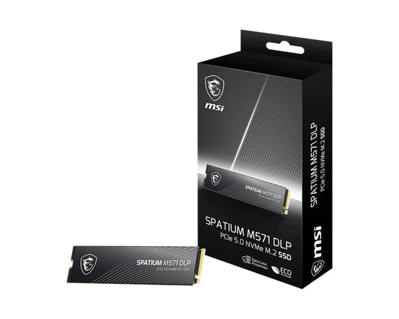 MSI SPATIUM M571 DLP PCIe 5.0 NVMe M.2 4TB, PCIe 5.0x4, NVMe 2.0, M.2 2280, Phison E28, 14500/11000MB/s, 2600K IOPS, 2800TBW, 5yr wty - Leader Electronics