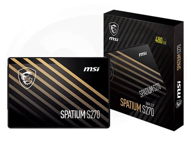 MSI SPATIUM S270 SATA 2.5' 480GB, PHISON S11, 3D NAND, SATA III 6Gbps, Sequential Read up to 500MB/s, Sequential Write up to 450MB/s, 250 TBW, 5Y WTY - Leader Electronics