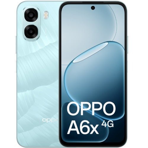 OPPO A6x 4G 128GB - Ice Blue (CPH2819AU Ice Blue)*AU STOCK*, 6.75', HD+, 120Hz, 4GB/128GB, 13MP/5MP, Dual SIM, 6100mAh, 2 Years Warranty - Leader Electronics