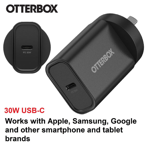 OtterBox 30W USB-C (Type I) PD Fast Wall Charger - Black (78-81351), Compact, Drop Tested,Safe & Smart Charging,Best for Apple, 2 Years Warranty - Leader Electronics