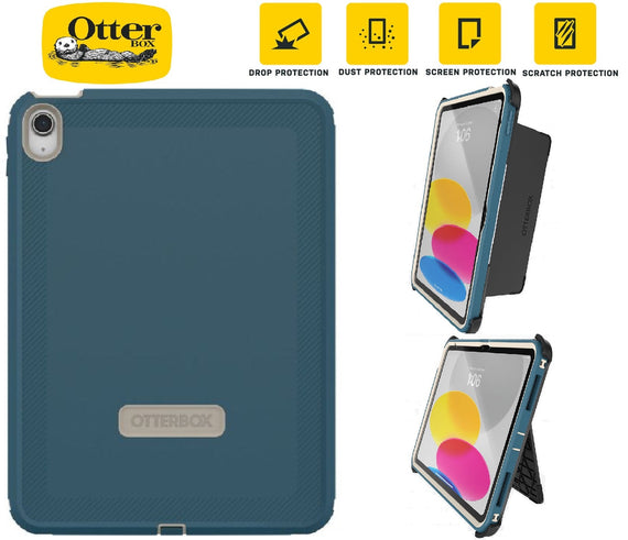 OtterBox Defender Apple iPad (11.0') 11th Gen (A16)/iPad 10th Gen (10.9') Case Baj Beach (Blue)- (77-90081),DROP+2X Military Standard,7 Years Warranty - Leader Electronics