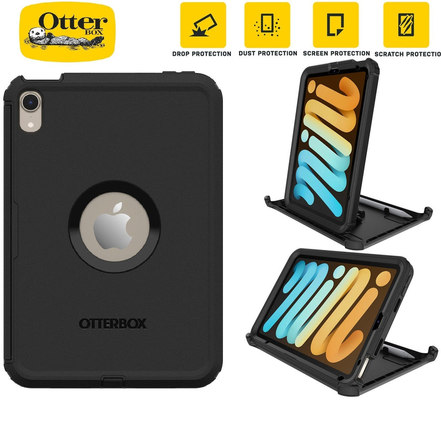 OtterBox Defender Apple iPad Mini (8.3') (A17 Pro) (7th Gen) / iPad Mini (8.3') (6th Gen) Case Black -No Retail Packaging-(77-87478),7 Years Warranty - Leader Electronics