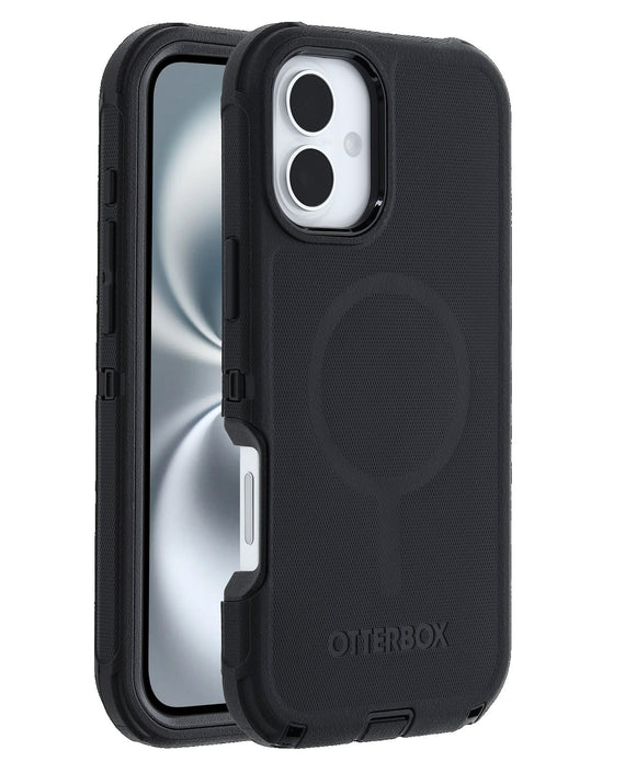 OtterBox Defender MagSafe Apple iPhone 16 (6.1') Case Black - (77-95961), DROP+ 7X Military Standard,Tri-Layer,Port Covers, 7 Years Warranty - Leader Electronics