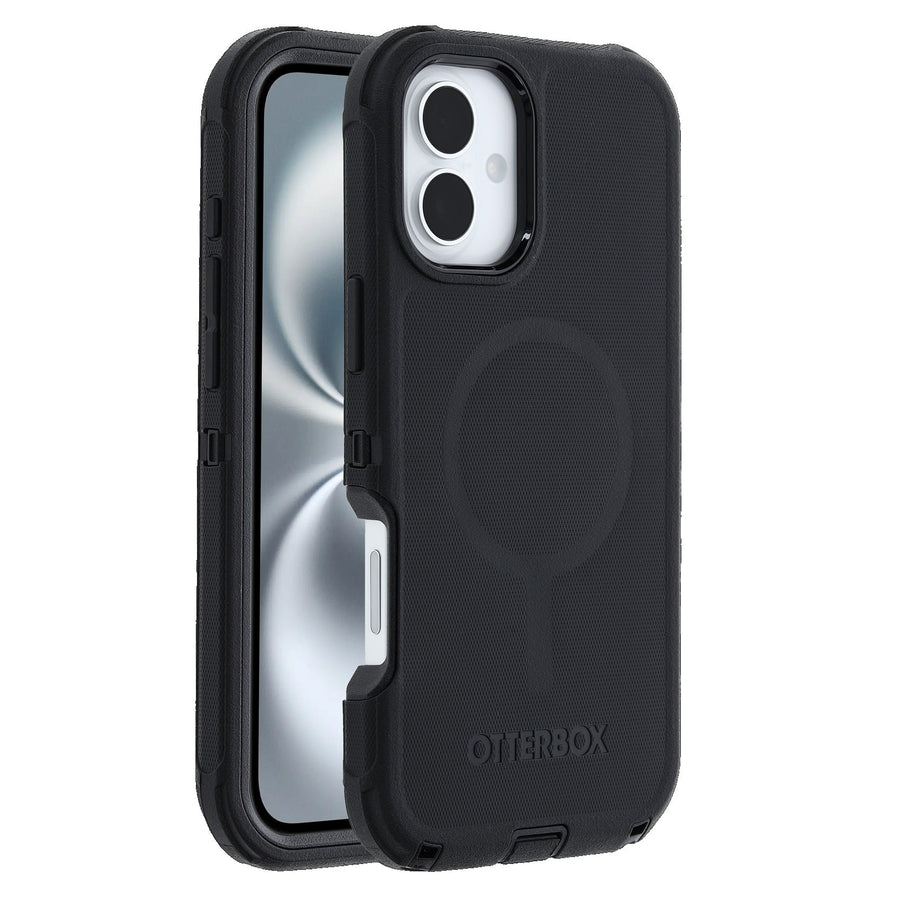OtterBox Defender MagSafe Apple iPhone 16 (6.1') Case Black - (77-95961), DROP+ 7X Military Standard,Tri-Layer,Port Covers, 7 Years Warranty - Leader Electronics