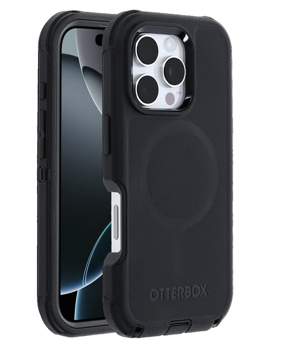 OtterBox Defender MagSafe Apple iPhone 16 Pro Max (6.9') Case Black - (77-95989), DROP+ 7X Military Standard, Tri-Layer,Port Covers, 7 Years Warranty - Leader Electronics