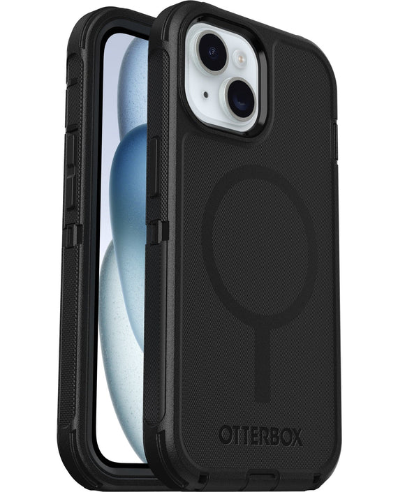 OtterBox Defender MagSafe Apple iPhone 16e/ iPhone 15/ iPhone 14/ iPhone 13 (6.1') Case Black- (77-97534), DROP+ 7X Military Standard,7 Years Warranty - Leader Electronics
