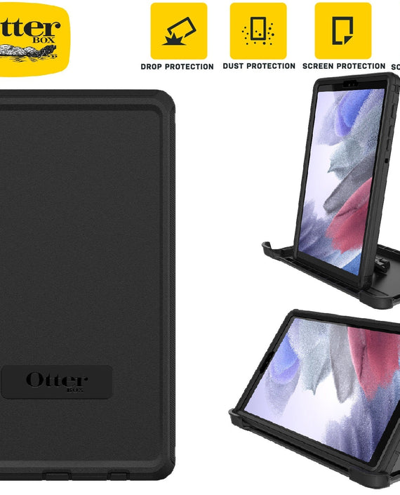OtterBox Defender Samsung Galaxy Tab A7 Lite (8.7') Case Black - (77-83087), DROP+ 2X Military Standard, Built-in Screen Protection - Leader Electronics