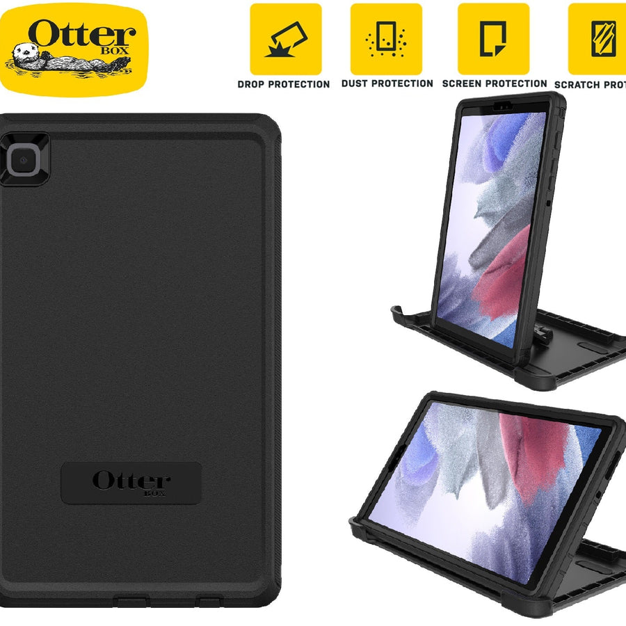 OtterBox Defender Samsung Galaxy Tab A7 Lite (8.7') Case Black - (77-83087), DROP+ 2X Military Standard, Built-in Screen Protection - Leader Electronics