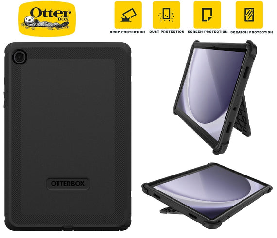 OtterBox Defender Samsung Galaxy Tab A9+ (11') Case -Black(77-95006),DROP+ 2X Military Standard,Multi-Layer,Port covers,7 Years Warranty - Leader Electronics
