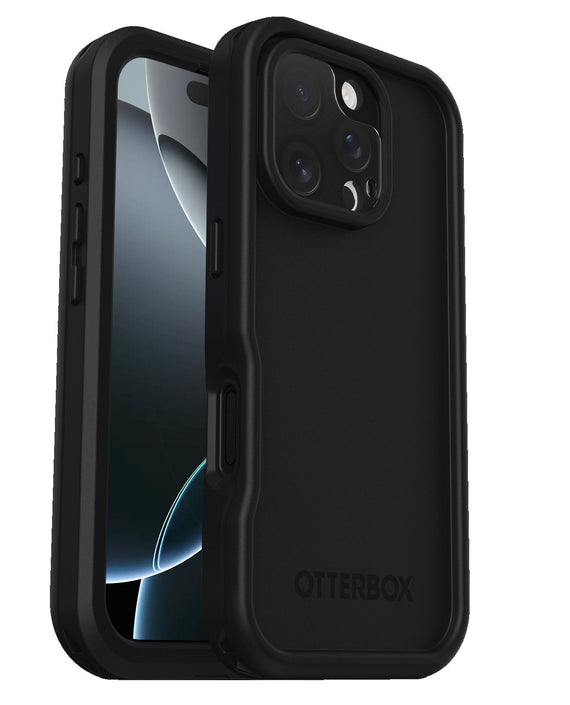OtterBox FRE MagSafe Apple iPhone 16 Pro (6.3') Case Black - (77-96151),DROP+ 5X Military Standard,2M IP68, Built-In Screen Protector,7 Years Warranty - Leader Electronics