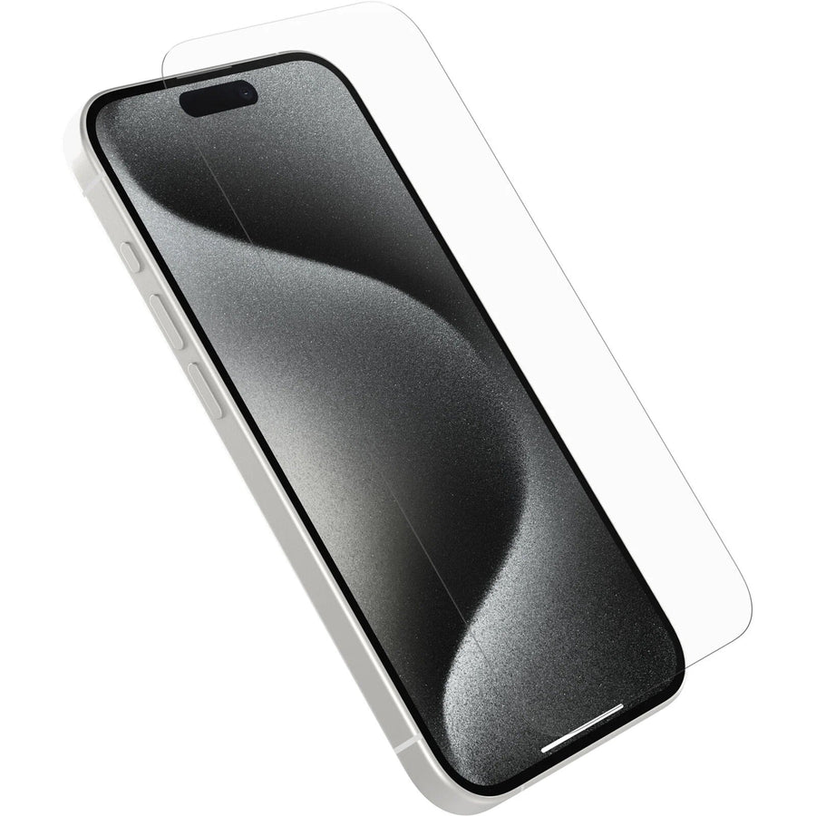 OtterBox Premium Glass Antimicrobial Apple iPhone 15 Pro Max (6.7') Screen Protector Clear - (77-93960), DROP+ 3ft Protection,2 Years Warranty - Leader Electronics
