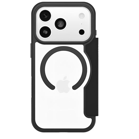 OtterBox React Folio MagSafe Apple iPhone 17 Pro Max (6.9') Case Black Crystal (Clear/Black) - (77-98589), DROP+ Military Standard, 7 Years Warranty - Leader Electronics
