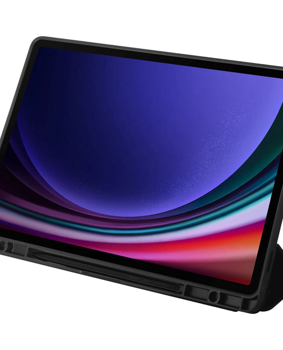OtterBox React Folio Samsung Galaxy Tab S10+/ Tab S9+ (12.4') Case Black - (77-95124), DROP+ Military Standard, Pencil Holder, 7 Years Warranty - Leader Electronics
