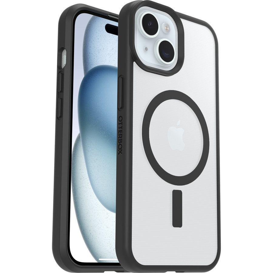 OtterBox React MagSafe Apple iPhone 16e/ iPhone 15/ iPhone 14/ iPhone 13 (6.1') Case Black Crystal (Clear/Black) - (77-98203), 7 Years Warranty - Leader Electronics