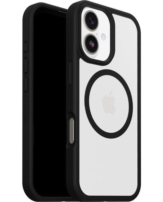 OtterBox React MagSafe Apple iPhone 17 (6.3') Case Black Crystal (Clear/Black) - (77-98591),DROP+ Military Standard,Raised Edges,7 Years Warranty - Leader Electronics