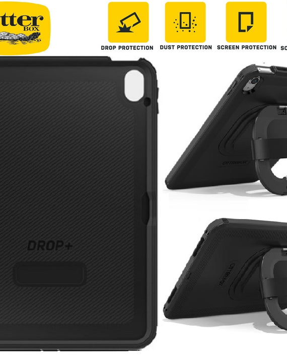 OtterBox Rugged Defender Apple iPad (11') (A16) (11th Gen) / iPad (10.9') (10th Gen) Kickstand Case - Black - No Retail Packaging- (77-90431) - Leader Electronics