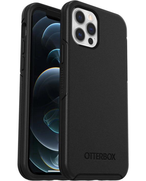 OtterBox Symmetry Apple iPhone 12 / iPhone 12 Pro Case Black - (77-65414), DROP+ 3X Military Standard, Raised Edges, Ultra-Sleek,7 Years Warranty - Leader Electronics
