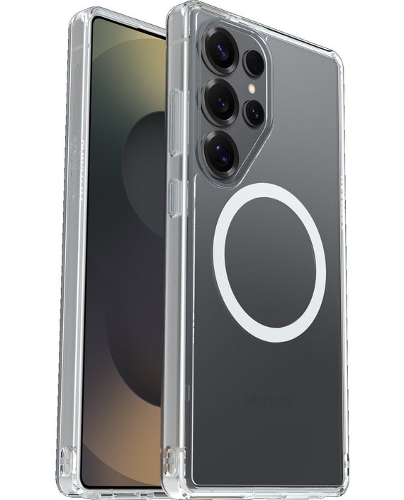 OtterBox Symmetry Clear Magnets Samsung Galaxy S25 Ultra 5G (6.9') Case Clear - (77-97520), DROP+ 3X Military Standard, Raised Edges, 7 Years Warranty - Leader Electronics