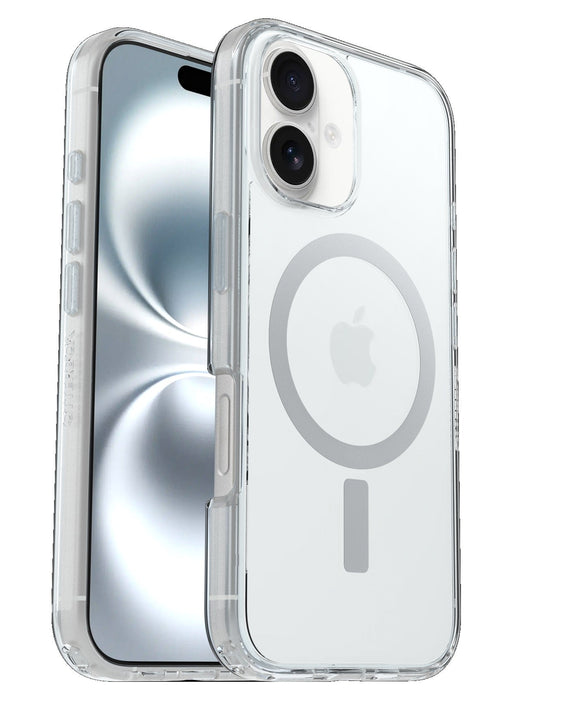 OtterBox Symmetry Clear MagSafe Apple iPhone 16 Plus (6.7') Case Clear - (77-96345), Antimicrobial, DROP+ 3X Military Standard, 7 Years Warranty - Leader Electronics