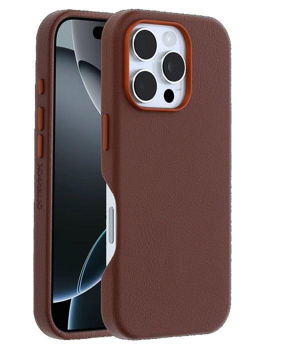 OtterBox Symmetry MagSafe Cactus Leather Apple iPhone 16 Pro Max (6.9') Case Brown - (77-96337),DROP+ 3X Military Standard, 7 Years Warranty - Leader Electronics