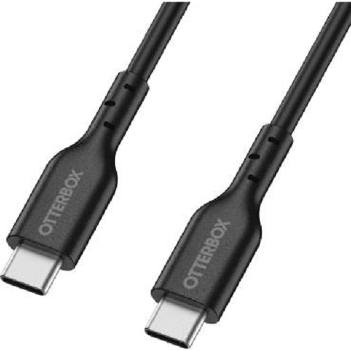 OtterBox USB-C to USB-C (2.0) PD Fast Charge Cable (1M) -Black(78-81356),3 AMPS (60W),Samsung Galaxy,Apple iPhone,iPad, Etc, 2 Years Warranty - Leader Electronics