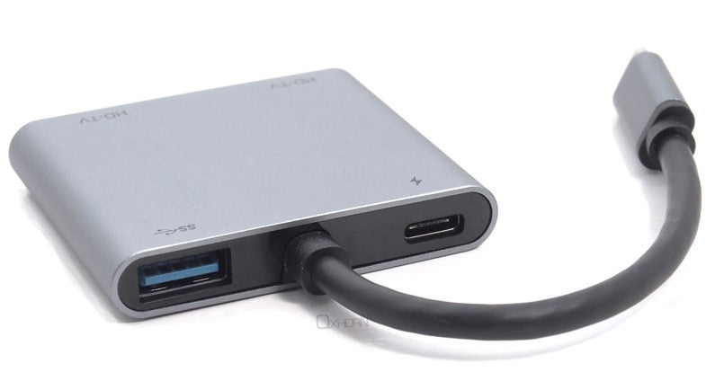 Oxhorn 4-in-1 USB-C to 2x HDMI 1xUSB3.0 1xUSB-C Charging Port 100W Power Delivery Support 4K@30Hz Displays - Leader Electronics