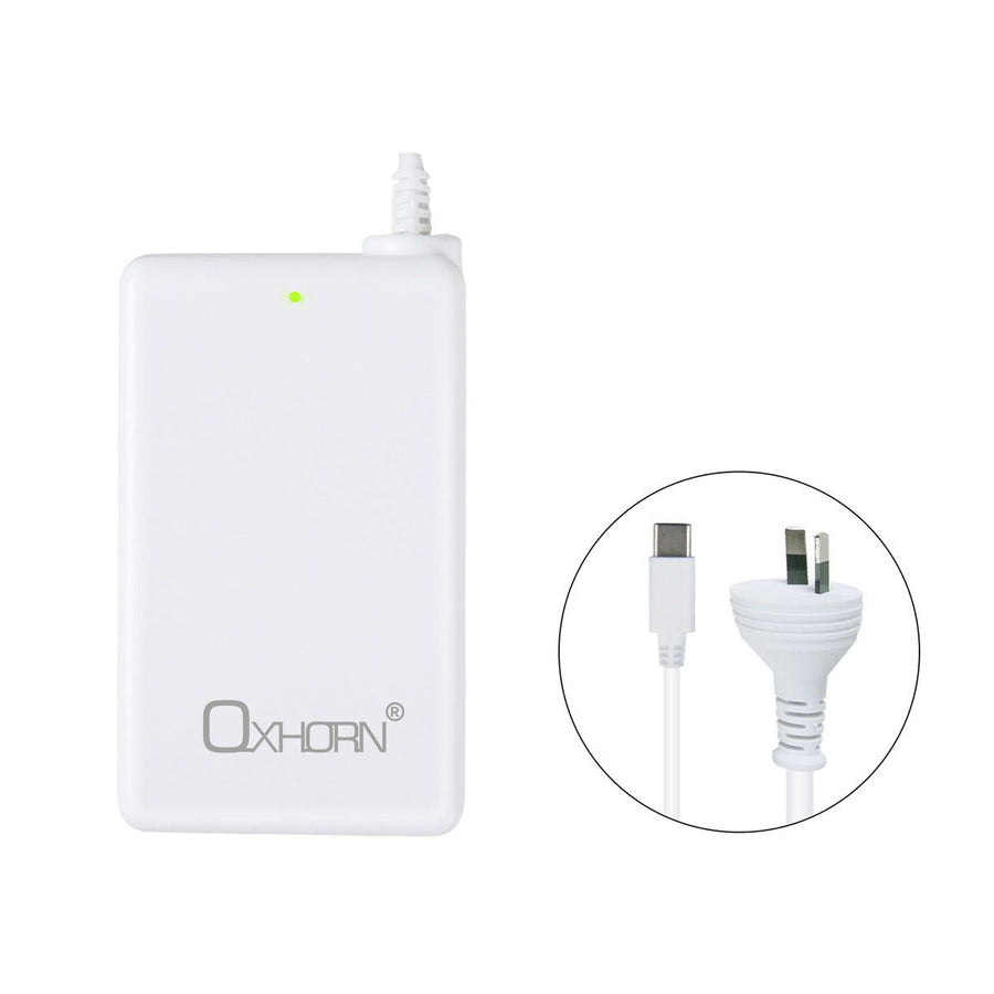 Oxhorn 65W AC Power Adapter USB-C Charger Power Delivery for Lenovo HP Dell Asus USB-C Laptop Tablet Mobile Built-in Power Supply Protection 2M Cable - Leader Electronics